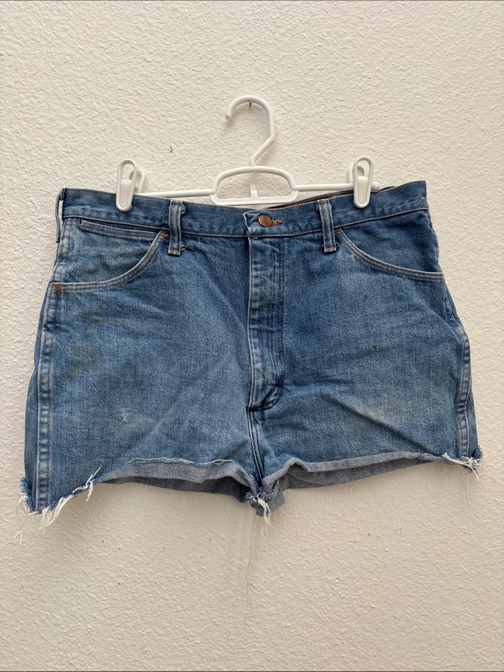 Wrangler Blue Denim Cutoff Shorts